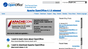 What Es.openoffice.org website looked like in 2018 (5 years ago)
