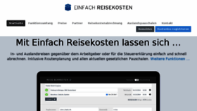 What Einfach-reisekosten.de website looked like in 2018 (5 years ago)
