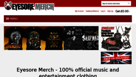 What Eyesoremerch.com website looked like in 2018 (5 years ago)