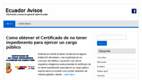 What Ecuadoravisos.com website looked like in 2018 (5 years ago)