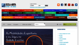 What Escolaaberta.com.br website looked like in 2018 (5 years ago)