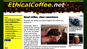 What Ethicalcoffee.net website looked like in 2018 (5 years ago)