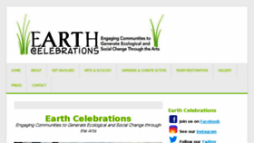 What Earthcelebrations.com website looked like in 2018 (5 years ago)