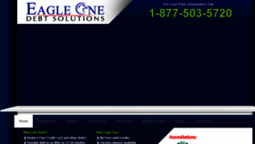 What Eagleonedebtsolutions.com website looked like in 2018 (5 years ago)