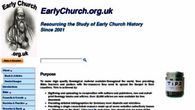 What Earlychurch.org.uk website looked like in 2018 (5 years ago)