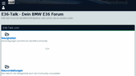 What E36.de website looked like in 2018 (5 years ago)
