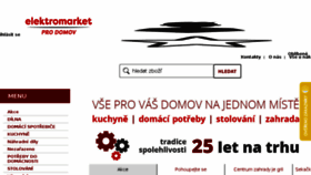 What Elektromarket.cz website looked like in 2018 (5 years ago)