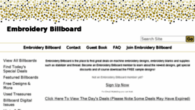 What Embroiderybillboard.com website looked like in 2018 (5 years ago)