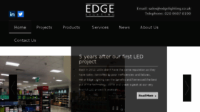 What Edgelighting.co.uk website looked like in 2018 (5 years ago)
