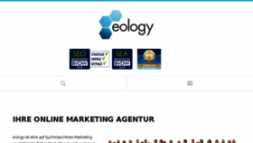 What Eology.de website looked like in 2018 (5 years ago)
