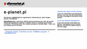 What E-planet.pl website looked like in 2018 (5 years ago)