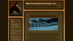 What Edenfarmequinesanctuary.com website looked like in 2018 (5 years ago)