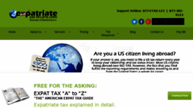 What Expatriatetaxreturns.com website looked like in 2018 (5 years ago)