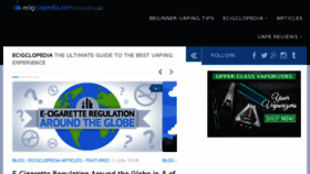 What Ecigclopedia.com website looked like in 2018 (5 years ago)