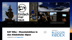 What Einfachmalraus.net website looked like in 2018 (5 years ago)