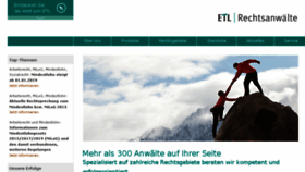 What Etl-rechtsanwaelte.de website looked like in 2018 (5 years ago)