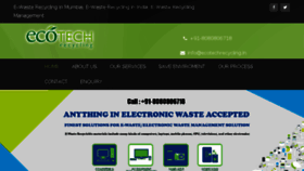 What Ecotechrecycling.in website looked like in 2018 (5 years ago)