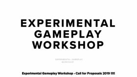 What Experimental-gameplay.org website looked like in 2018 (5 years ago)