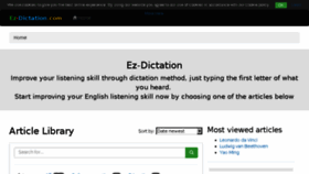What Ez-dictation.com website looked like in 2018 (5 years ago)