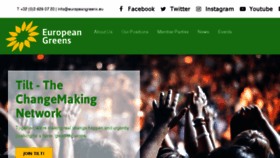 What Europeangreens.org website looked like in 2018 (5 years ago)