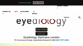 What Eyediologyopticians.co.uk website looked like in 2018 (5 years ago)