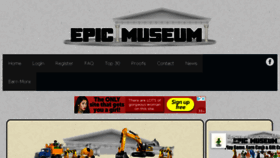 What Epicmuseum.com website looked like in 2018 (5 years ago)