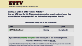 What Ettvproxies.com website looked like in 2018 (5 years ago)