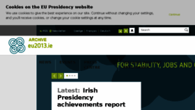 What Eu2013.ie website looked like in 2018 (5 years ago)