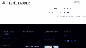 What Esteelauder.co.za website looked like in 2018 (5 years ago)