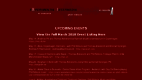 What Experimentalintermedia.org website looked like in 2018 (7 years ago)