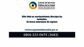 What Entedelaciudad.gov.ar website looked like in 2018 (5 years ago)