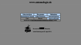 What Entomologie.de website looked like in 2018 (5 years ago)
