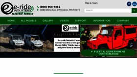 What E-ride.com website looked like in 2018 (5 years ago)