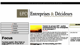 What Entreprises-et-decideurs.fr website looked like in 2018 (5 years ago)