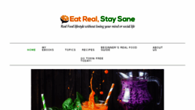 What Eatrealstaysane.com website looked like in 2018 (5 years ago)