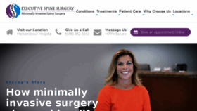 What Executivespinesurgery.com website looked like in 2018 (5 years ago)