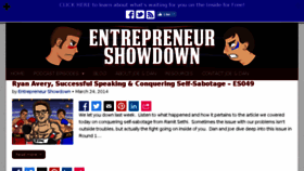 What Entrepreneurshowdown.com website looked like in 2018 (5 years ago)