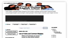 What English-trainer.blogspot.com website looked like in 2018 (5 years ago)