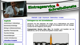 What Eintragservice-schreibdienste.de website looked like in 2018 (5 years ago)