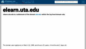 What Elearn.uta.edu.ipaddress.com website looked like in 2018 (5 years ago)