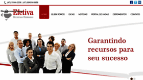 What Efetivarecursoshumanos.com.br website looked like in 2018 (5 years ago)