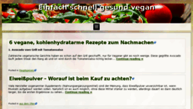 What Einfach-schnell-gesund-vegan.de website looked like in 2018 (5 years ago)