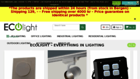 What Ecolight.no website looked like in 2018 (5 years ago)