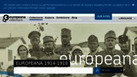 What Europeana1914-1918.eu website looked like in 2018 (5 years ago)