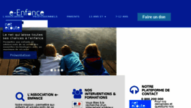 What E-enfance.org website looked like in 2018 (5 years ago)