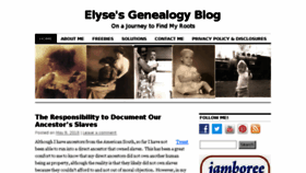 What Elysesgenealogyblog.com website looked like in 2018 (5 years ago)