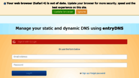 What Entrydns.org website looked like in 2018 (7 years ago)