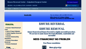 What Essureremovaldoctors.com website looked like in 2018 (5 years ago)
