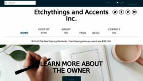 What Etchythings.com website looked like in 2018 (5 years ago)