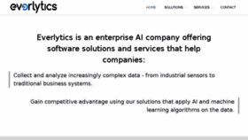 What Everlytics.io website looked like in 2018 (7 years ago)